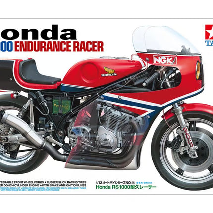 14014 Tamiya 1/12 Scale Model Bike Kit Honda RS1000 Endurance Racer