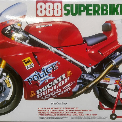 14063 Tamiya 1/12 Scale Model Bike Kit Ducati 888 SuperBike Racer MotoGP
