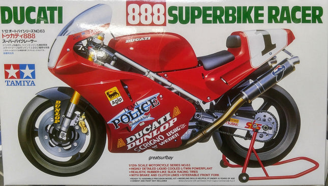 14063 Tamiya 1/12 Scale Model Bike Kit Ducati 888 SuperBike Racer MotoGP