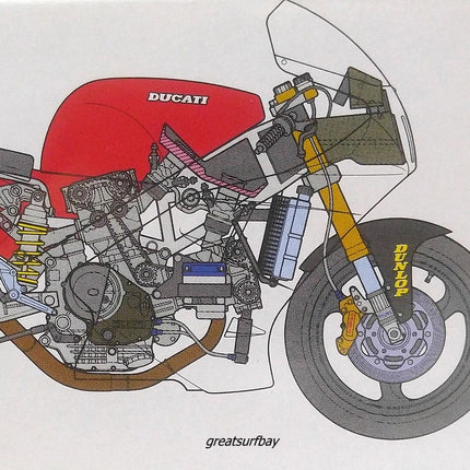 14063 Tamiya 1/12 Scale Model Bike Kit Ducati 888 SuperBike Racer MotoGP