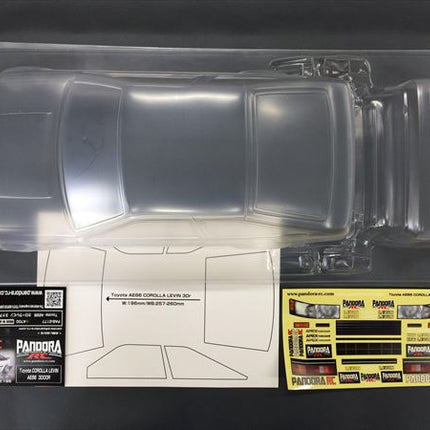 Pandora RC 1/10 Drift Car Body Set Toyota Corolla AE86 Levin PAB-3177 JDM D1GP Initial D