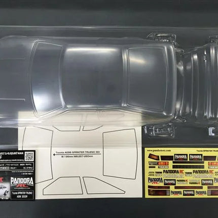 Pandora RC 1/10 Drift Car Body Set Toyota AE86 Sprinter Trueno 3 door Hachiroku PAB-3178 JDM D1GP Tokyo Drift TRD