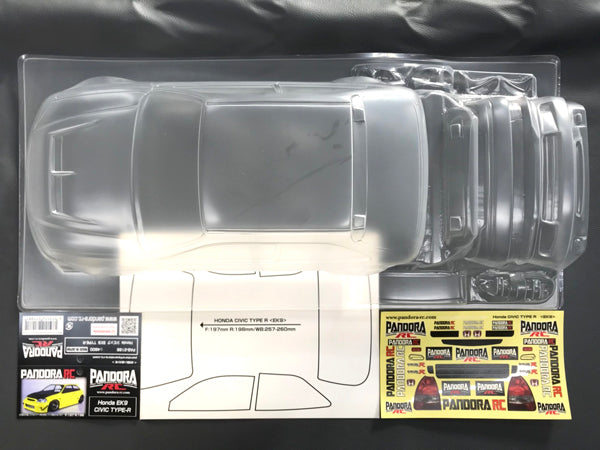 Pandora RC 1/10 Drift Car Body Set Honda Civic EK9 Type-R PAB-3188 JDM D1GP Tokyo Drift