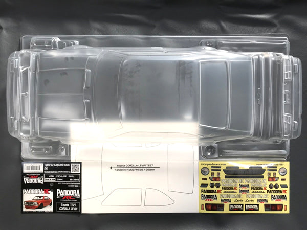 Pandora RC 1/10 Drift Car Body Set Toyota Levin TE27 PAB-3189 JDM D1GP Tokyo Drift TRD