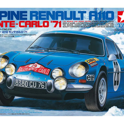 24278 Tamiya 1/24 Scale Model Car Kit Renault Alpine A110 Monte-Carlo 71 Tamiya Model Car Kit