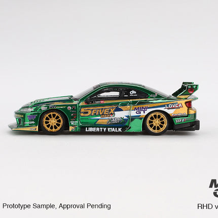 MINIGT 1/64 Scale Diecast Car Nissan LB-Super Silhouette S15 SILVIA LBWK 2024 Fausto Racing