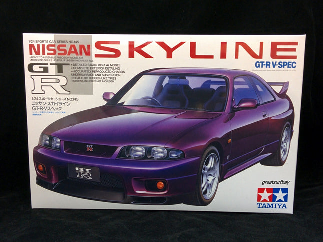 24145 Tamiya 1/24 Scale Model Car Kit Nissan GT-R R33 Skyline JDM