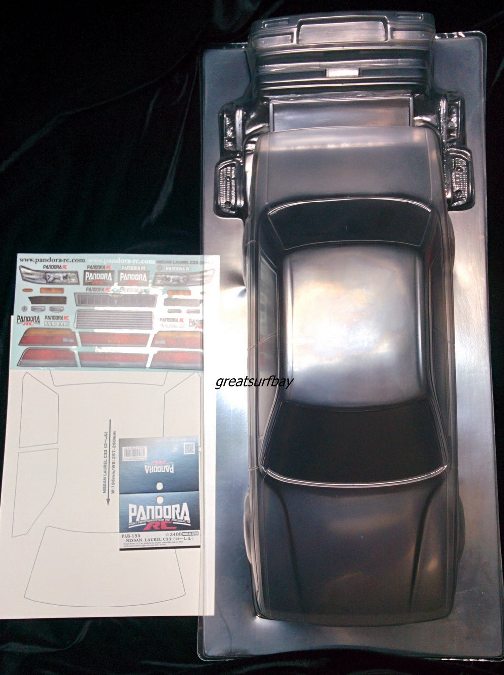 Pandora RC 1/10 Drift Car Body Set Nissan Laurel C33 PAB-3155 JDM D1GP Tokyo Drift Nismo