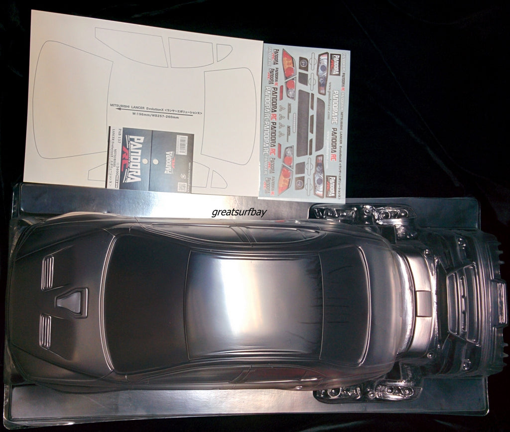 Pandora RC 1/10 Drift Car Body Set Mitsubishi Lancer Evollution X PAB-3157 JDM D1GP Tokyo Drift
