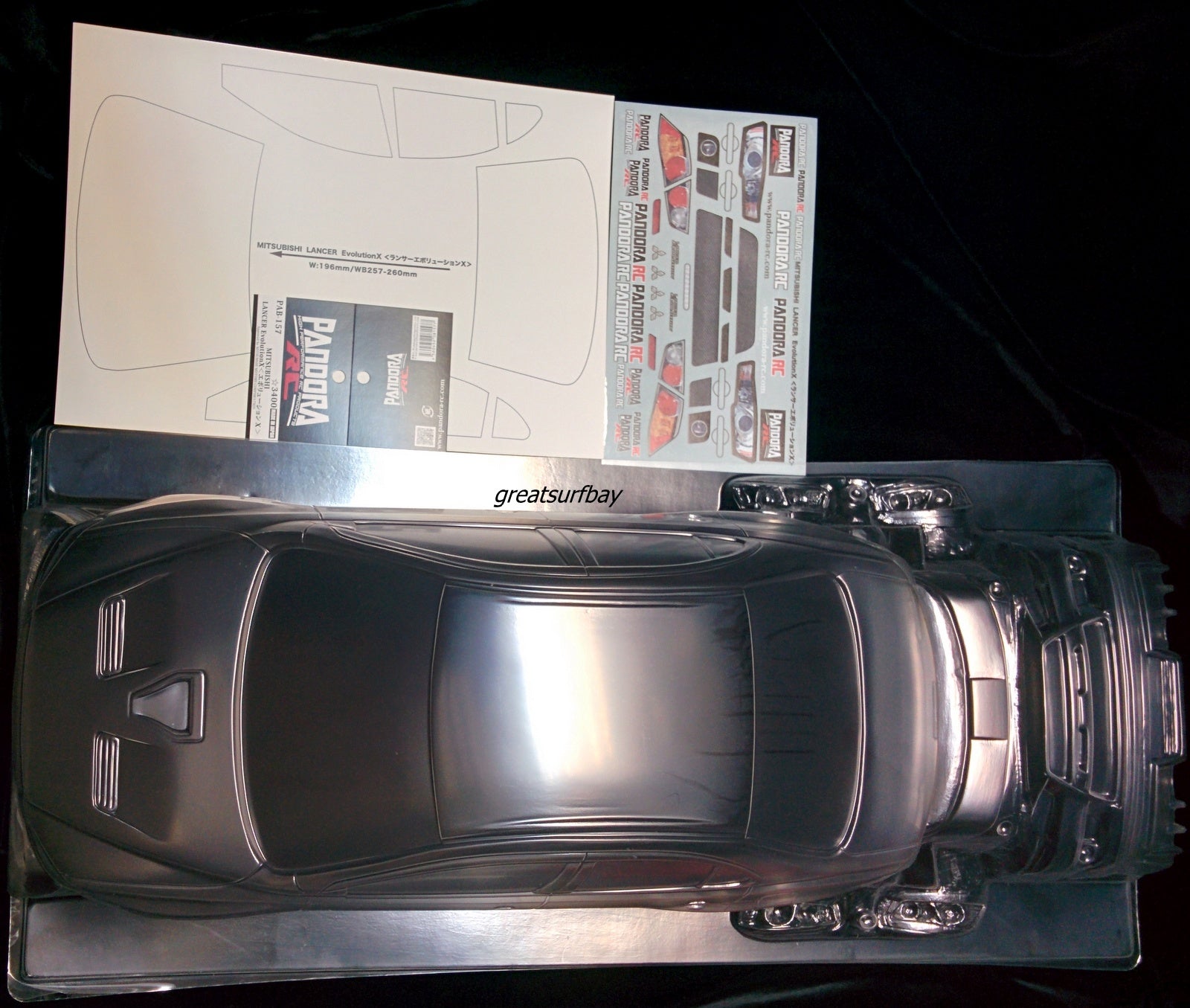 Pandora RC 1/10 Drift Car Body Set Mitsubishi Lancer Evollution X PAB-3157 JDM D1GP Tokyo Drift