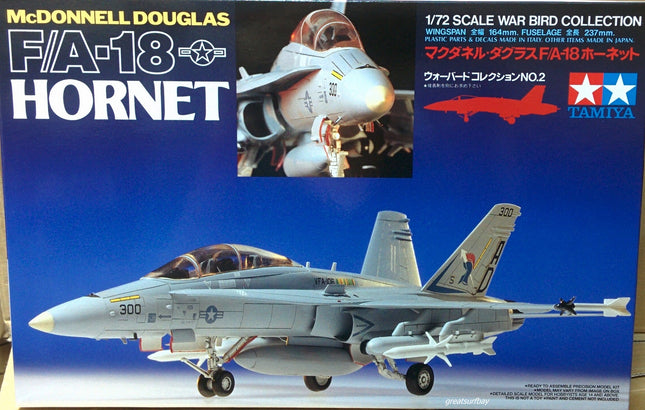 Tamiya 1/72 Model Plane Kit US Air Force F/A-18 Hornet USAF Tamiya 60702 USAirForce