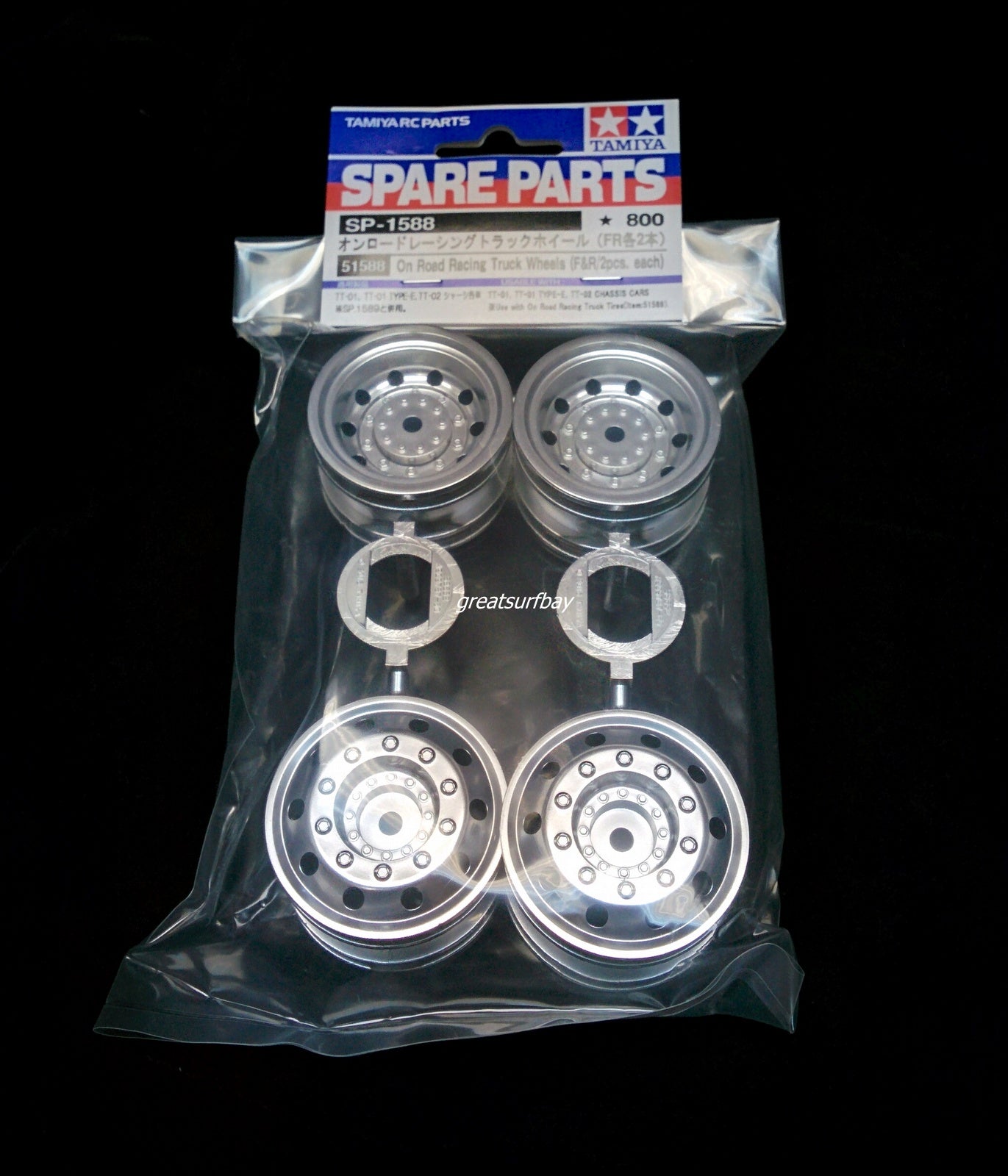 Tamiya 1/10 RC Car Part On Road Racing Truck Wheel Rim Set Tamiya 51588 RC Trucks Tires TT-01E TT-02 (Copy)