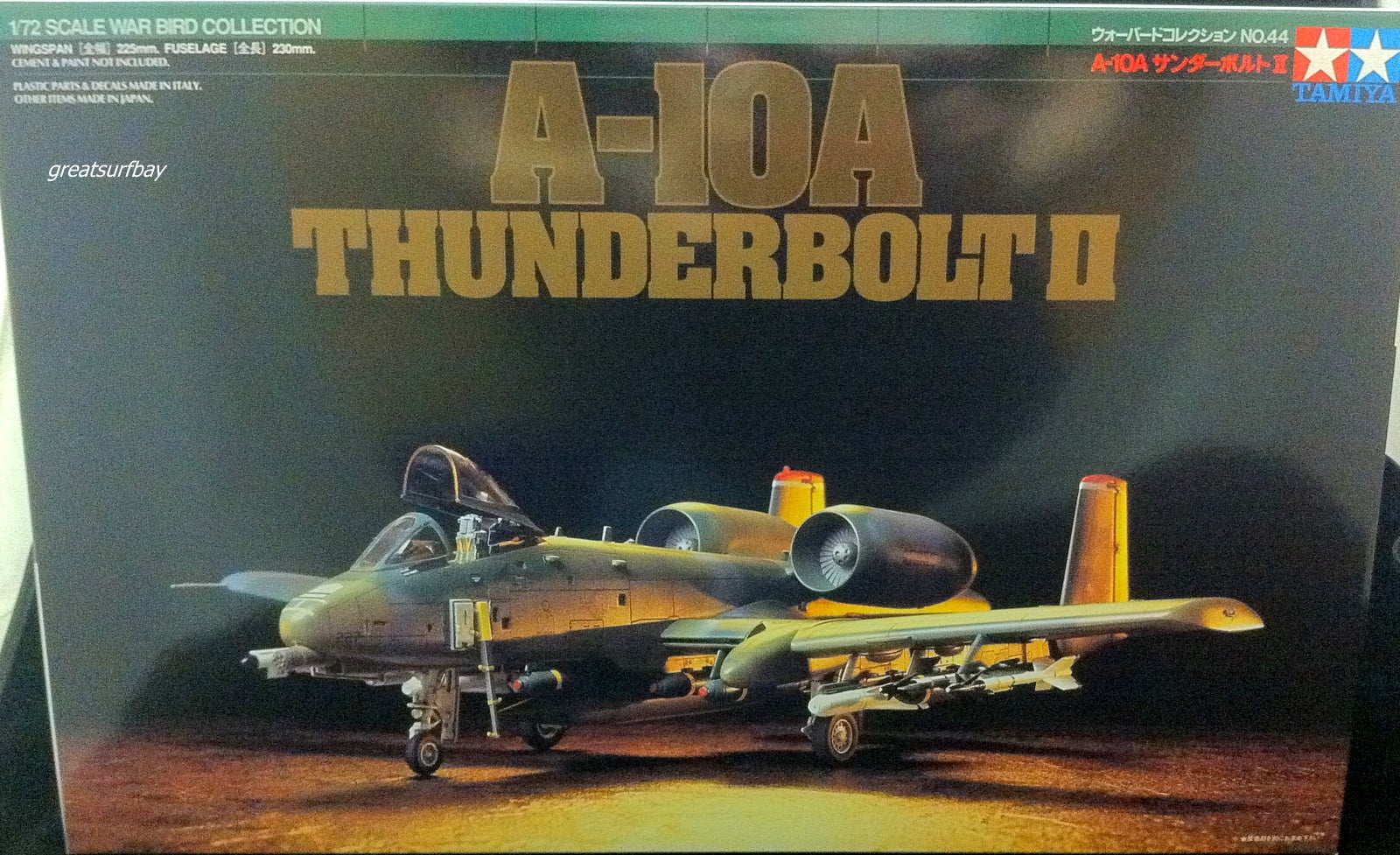 60744 Tamiya 1/72 Model Plane Kit US Air Force A-10A Thunderbolt II USAF