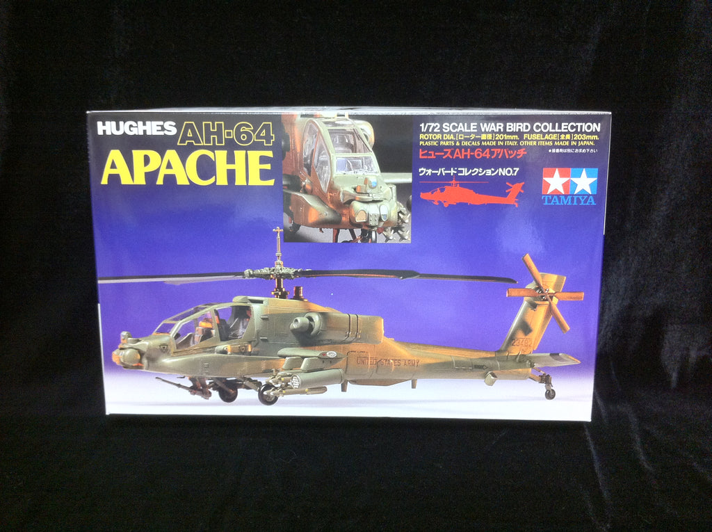 Tamiya 1/72 Model Kit US Air Force AH-64 Apache USAF Tamiya 60707 Model Helicopter