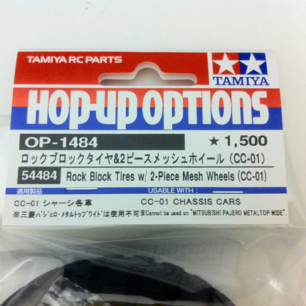 Tamiya 1/10 RC Car Part R/C Rock Block Tires w/2-Piece Mesh Wheels Tamiya 54484 CC01