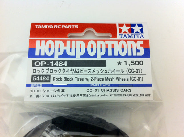Tamiya 1/10 RC Car Part R/C Rock Block Tires w/2-Piece Mesh Wheels Tamiya 54484 CC01