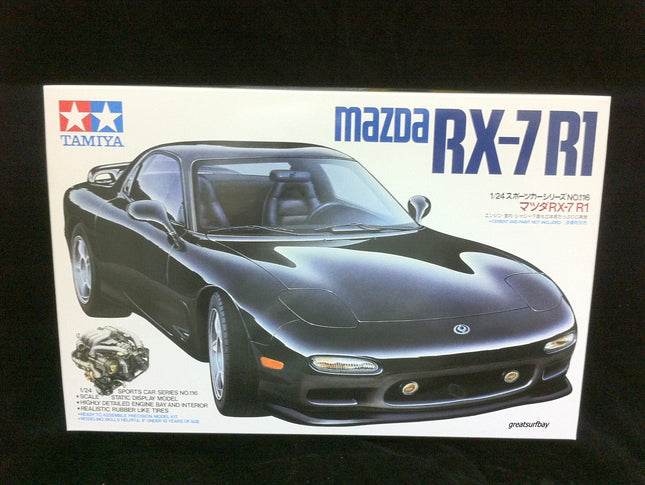24116 Tamiya 1/24 Scale Model Car Kit Mazda RX-7 R1 FD3S 13B Rotary Engine Included