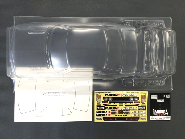 Pandora RC 1/10 Drift Car Body Set Toyota Celica 1600GT PAB-3174JDM D1GP Tokyo Drift TRD