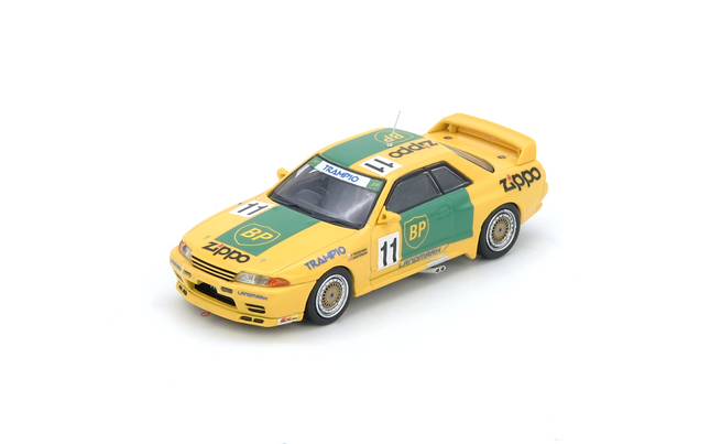 INNO64 1/64 Scale Diecast Car NISSAN SKYLINE GT-R (R32) #11 "BP OIL TRAMPIO" Inter TEC Fuji 1993 Winner