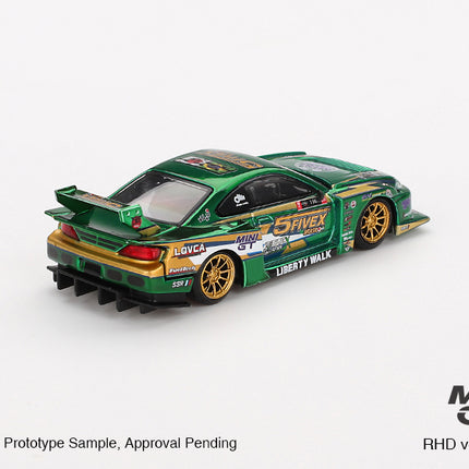 MINIGT 1/64 Scale Diecast Car Nissan LB-Super Silhouette S15 SILVIA LBWK 2024 Fausto Racing