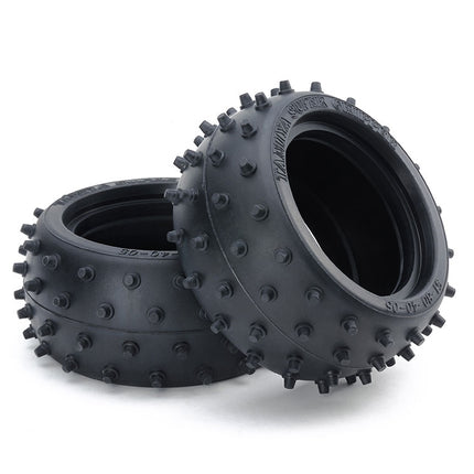 Tamiya 1/10 RC Buggy Part W Stud Spike Tire Set Tamiya 53059 4WD RC Buggy