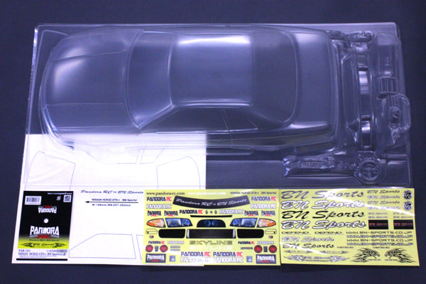 Pandora RC 1/10 Drift Car Body Set Nissan Skyline HCR32 GTS-T BN Sport R32 PAB-3161 JDM D1GP Tokyo Drift Nismo