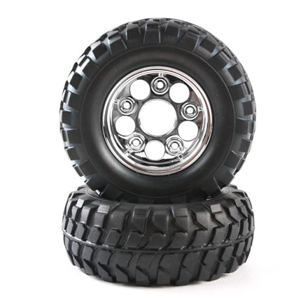 Tamiya 1/10 RC Car Part R/C Rock Block Tires w/2-Piece Mesh Wheels Tamiya 54484 CC01