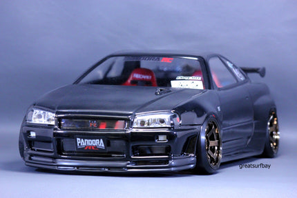Pandora RC 1/10 Drift Car Body Set Nissan R34 GTR VSpecII PAB-3131 JDM D1GP Initial D Nismo Nissan GT-R