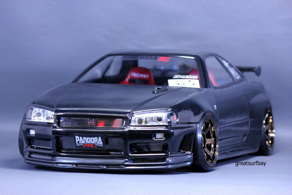 Pandora RC 1/10 Drift Car Body Set Nissan R34 GTR VSpecII PAB-3131 JDM D1GP Initial D Nismo Nissan GT-R